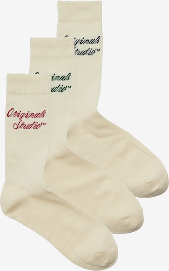 JACK & JONES Sukat 'JACNORREBRO' värissä kuusi / viininpunainen / musta / villanvalkoinen, Tuotenäkymä