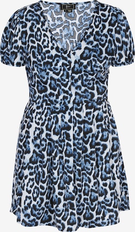 Robe-chemise faina en bleu : devant