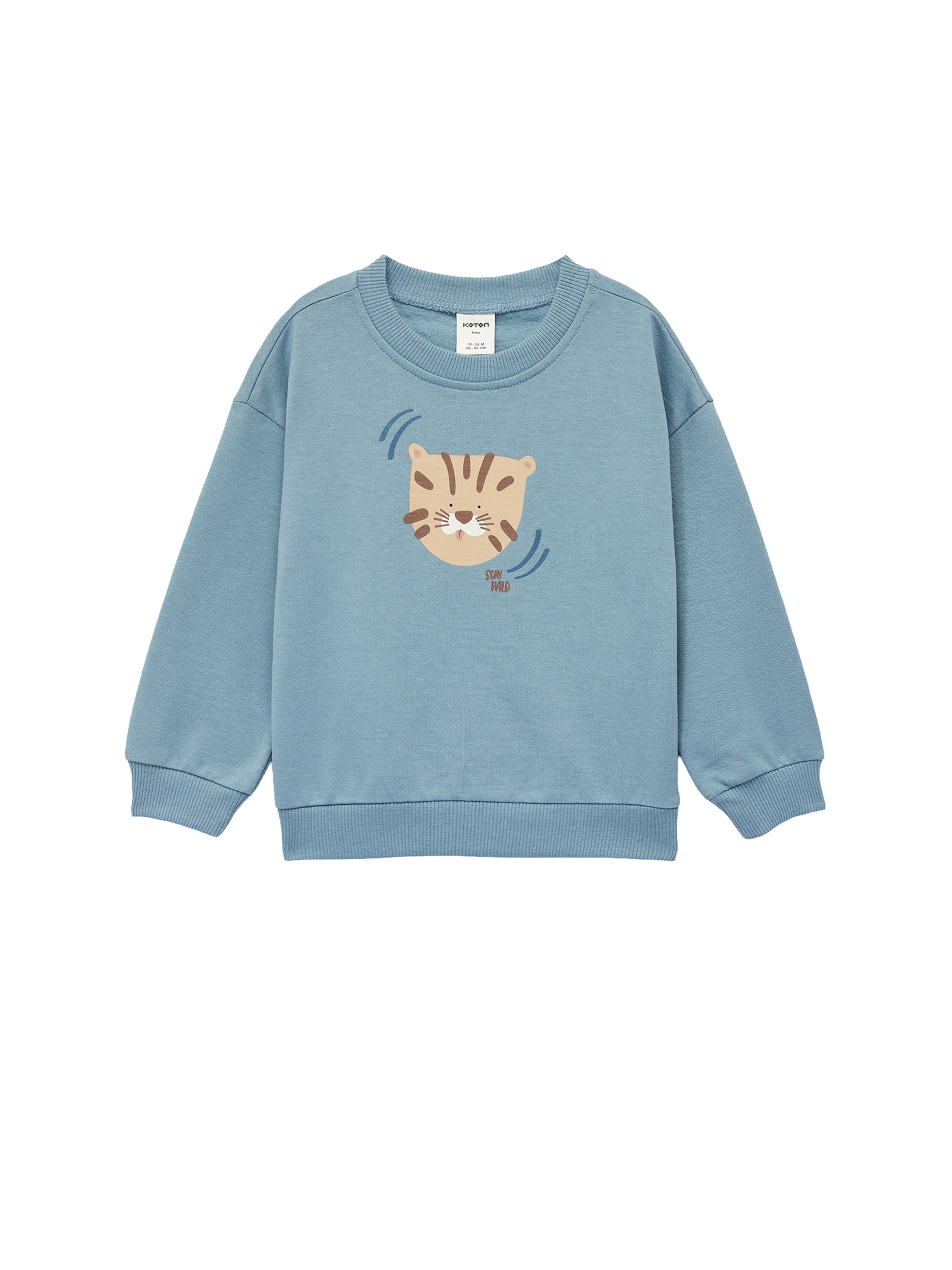 Koton Sweatshirt in Blauw: voorkant