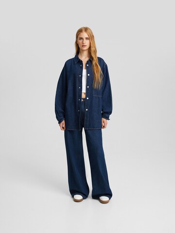 Chemisier Bershka en bleu