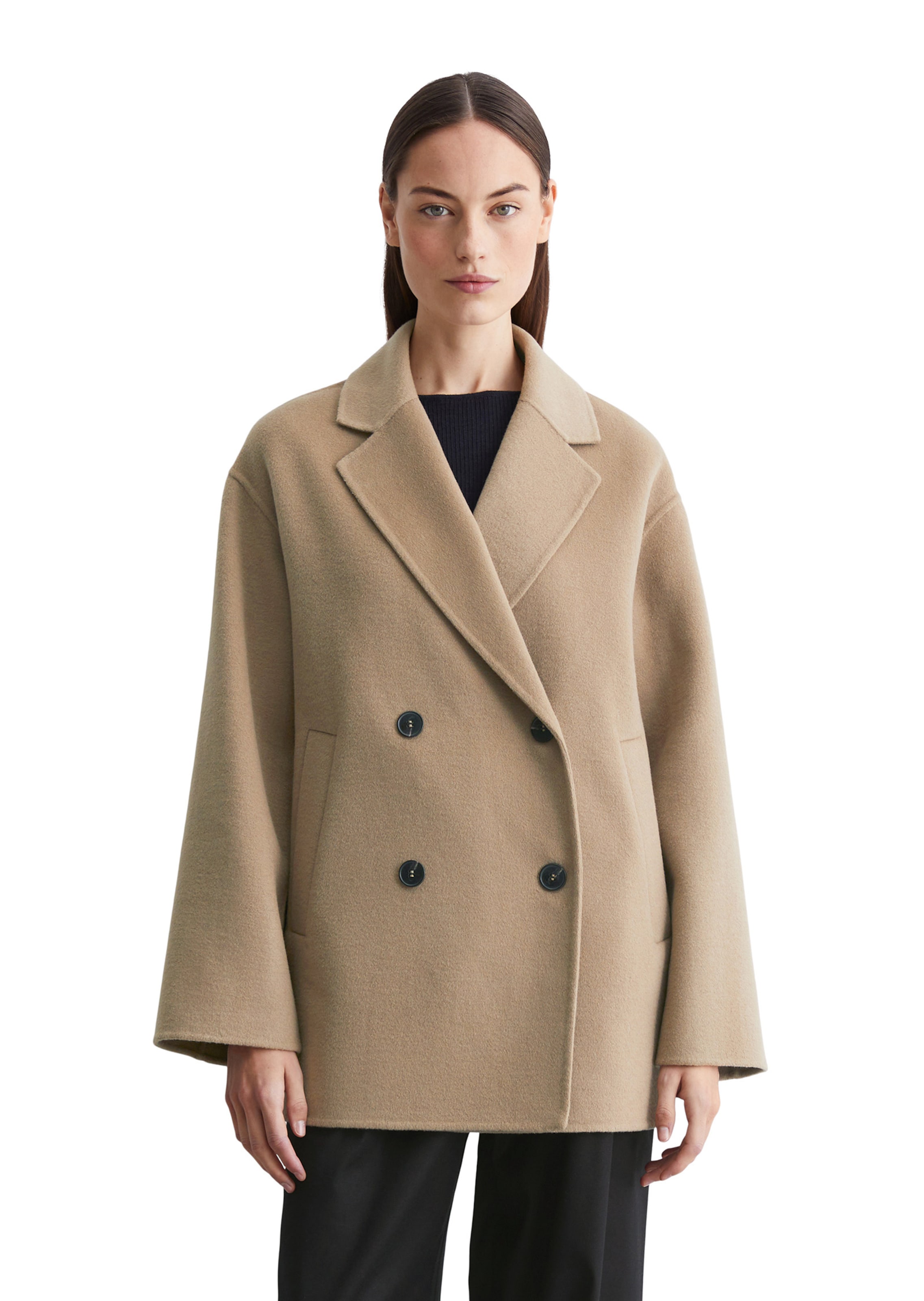 Marc O'Polo Wintermantel in Beige: voorkant