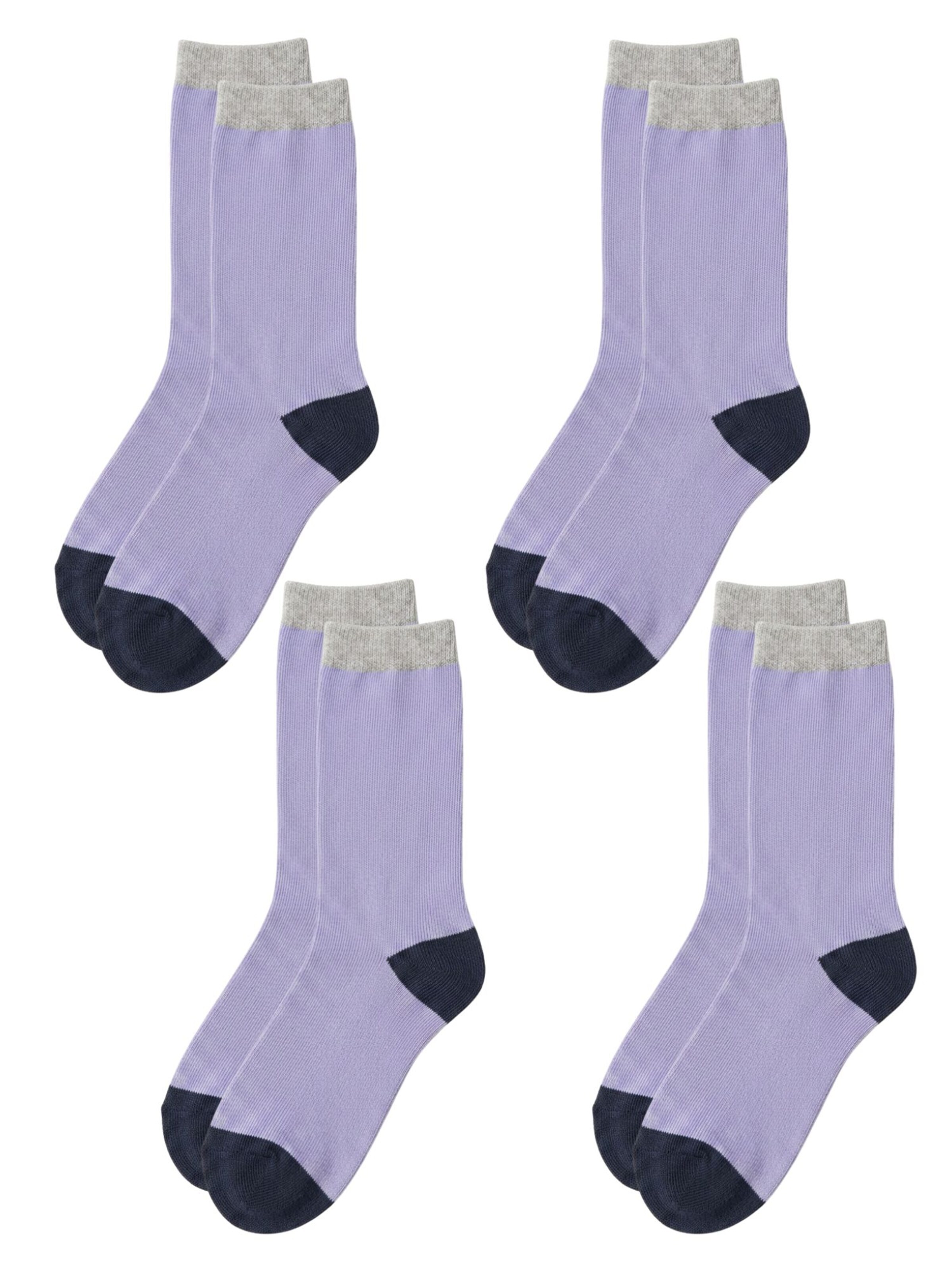 Albero Natur Socks 'Bio-Baumwoll-Kindersocken-4er Pack' in Purple: front