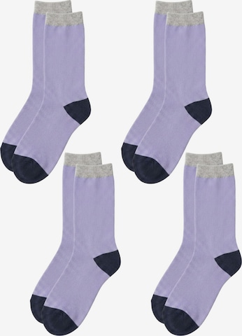 Albero Natur Socks 'Bio-Baumwoll-Kindersocken-4er Pack' in Purple: front