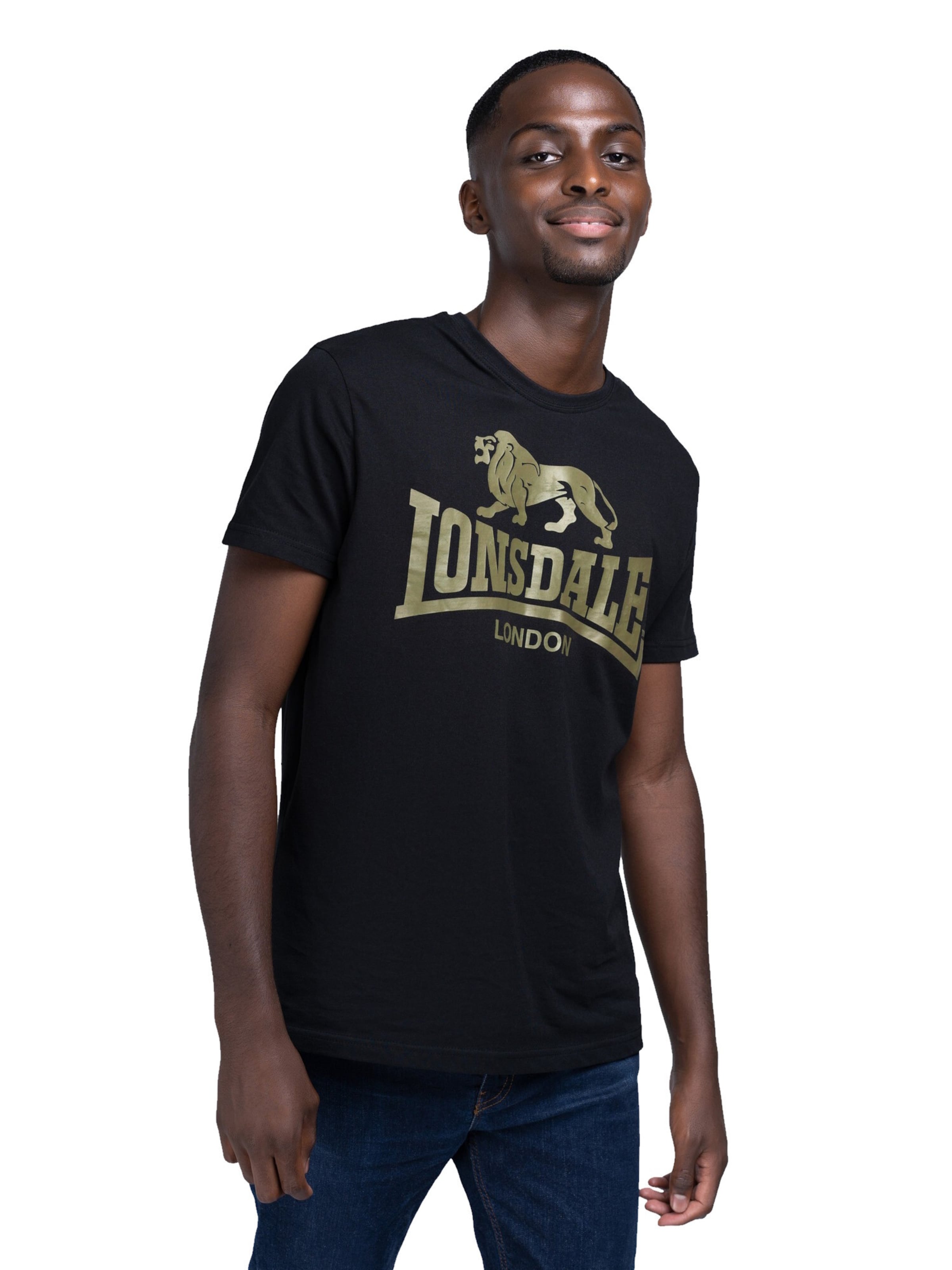 LONSDALE Футболка 'Bangor' в Зеленый: спереди