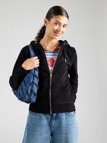 Veste de survêtement 'ESSENTIAL' Superdry en noir : devant