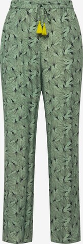 Ulla Popken Wide leg Broek in Groen: voorkant