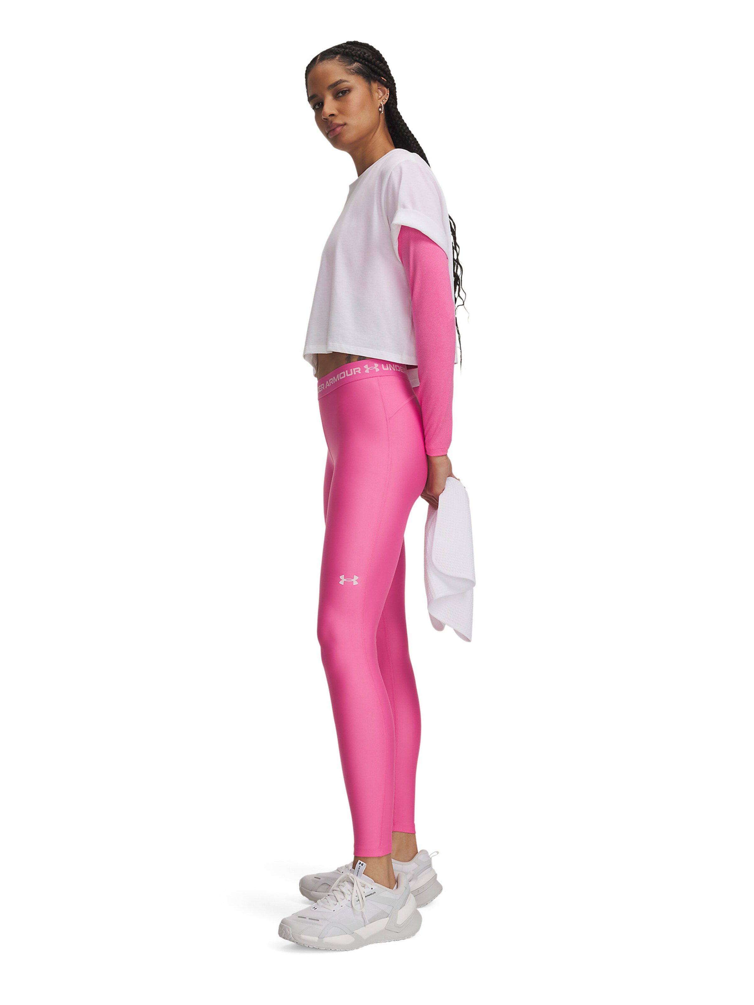 UNDER ARMOUR Skinny Sportbroek in Roze