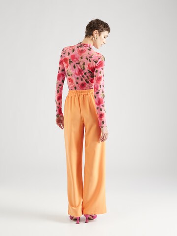 PIECES Wide leg Broek 'PCBOZZY' in Oranje