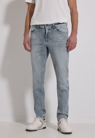 Street One MEN Slim fit Jeans in Grey: front
