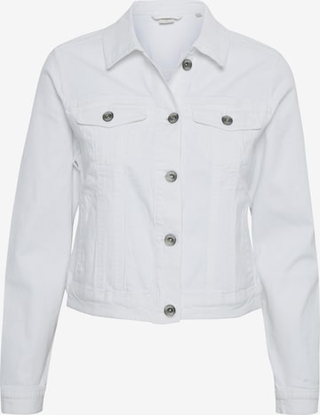 Cream Between-Season Jacket 'Lisa' in White: front