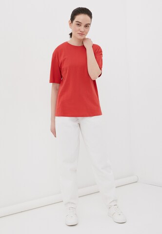 Finn Flare Rundhals-Shirt 'Basic' in Rot