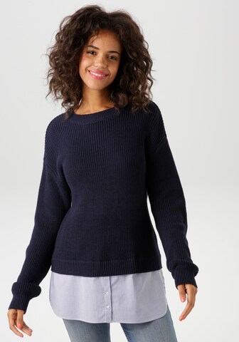 Aniston CASUAL Pullover in Blau: Vorderseite