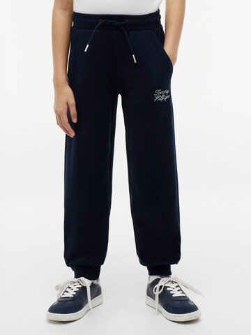 TOMMY HILFIGER Ozke Hlače | modra barva: sprednja stran