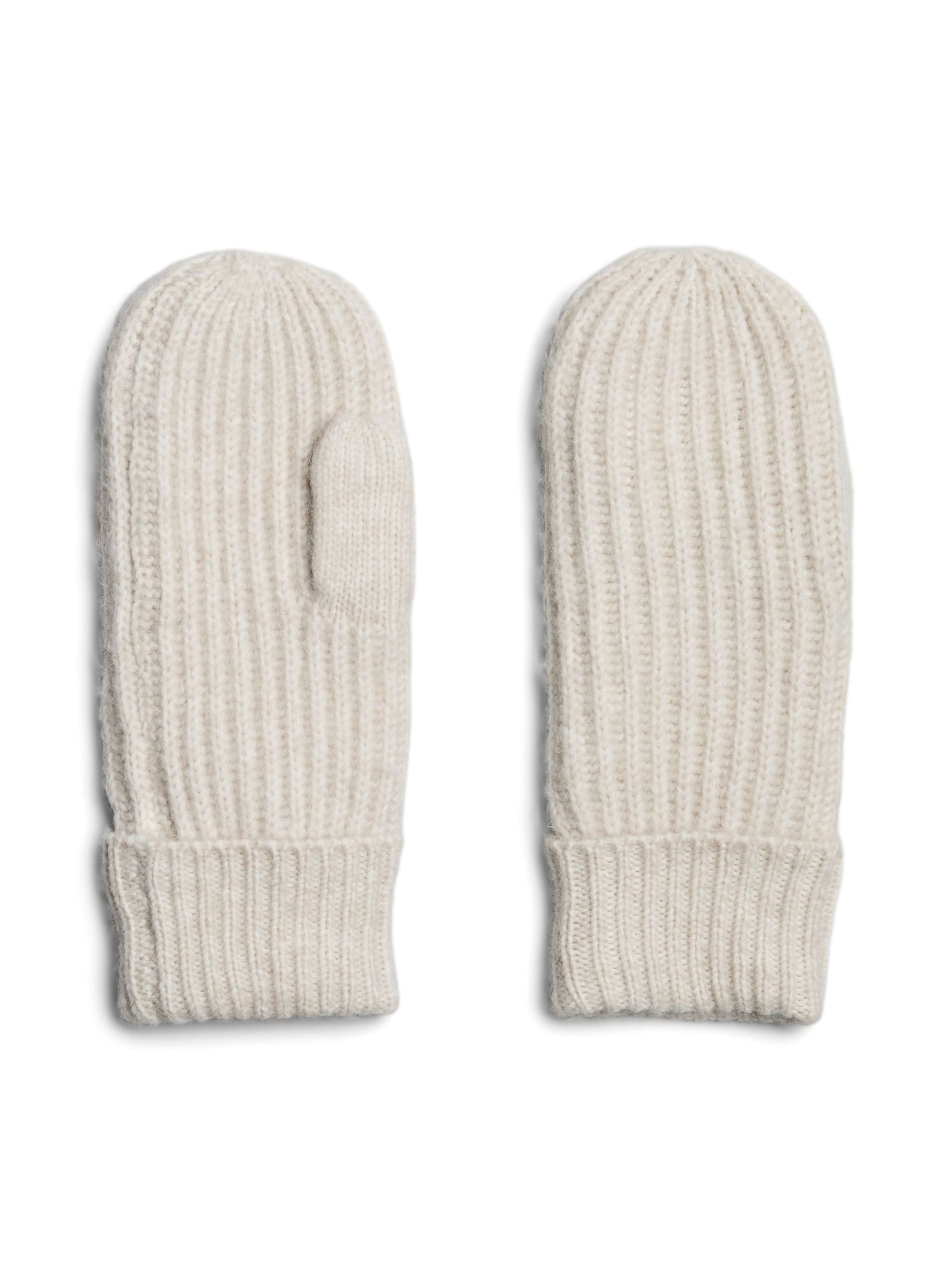 PIECES Fäustlinge 'PCMilla' in Weiß: Vorderseite