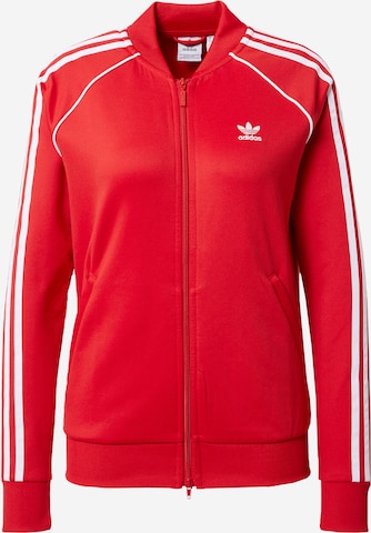 ADIDAS ORIGINALS - Sudadera con cremallera 'Adicolor Classics Sst' en rojo: frente