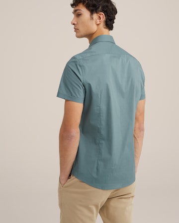 WE Fashion Slim fit Button Up Shirt in Green