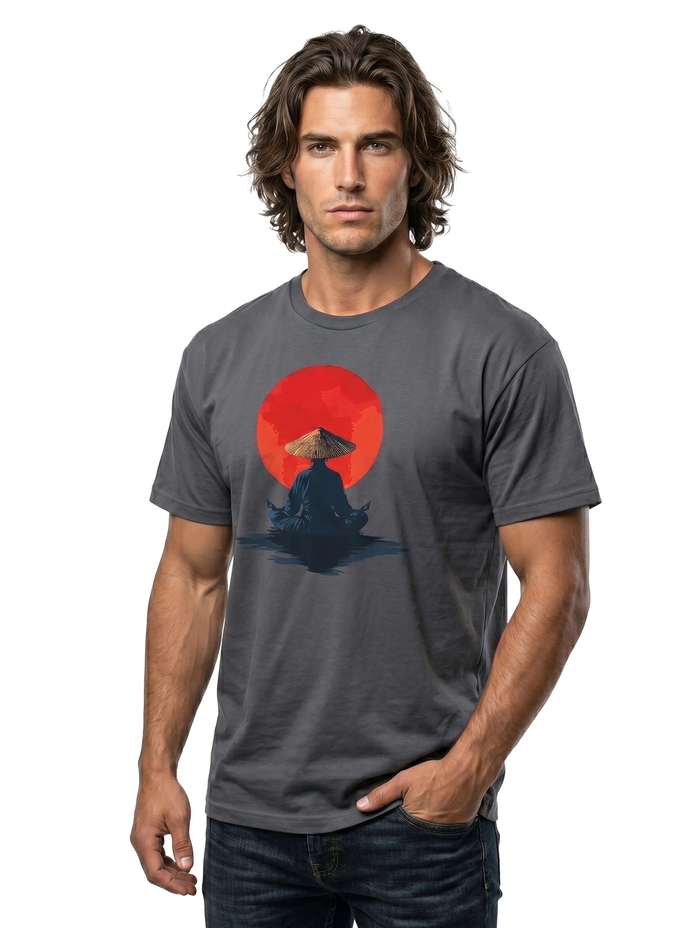 MAKAYA Shirt 'Monk' in Grey