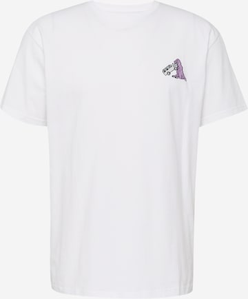 Cleptomanicx T-Shirt 'Dino' in Weiß: predná strana