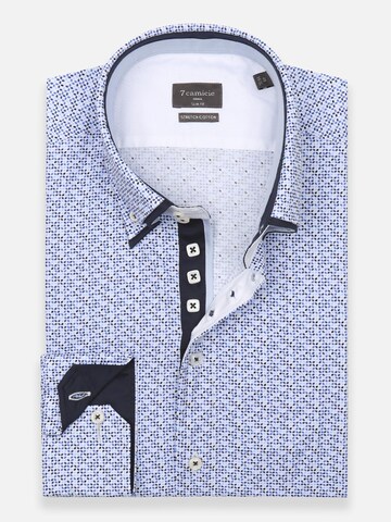 7Camicie - Ajuste estrecho Camisa de negocios 'Marco Polo' en blanco