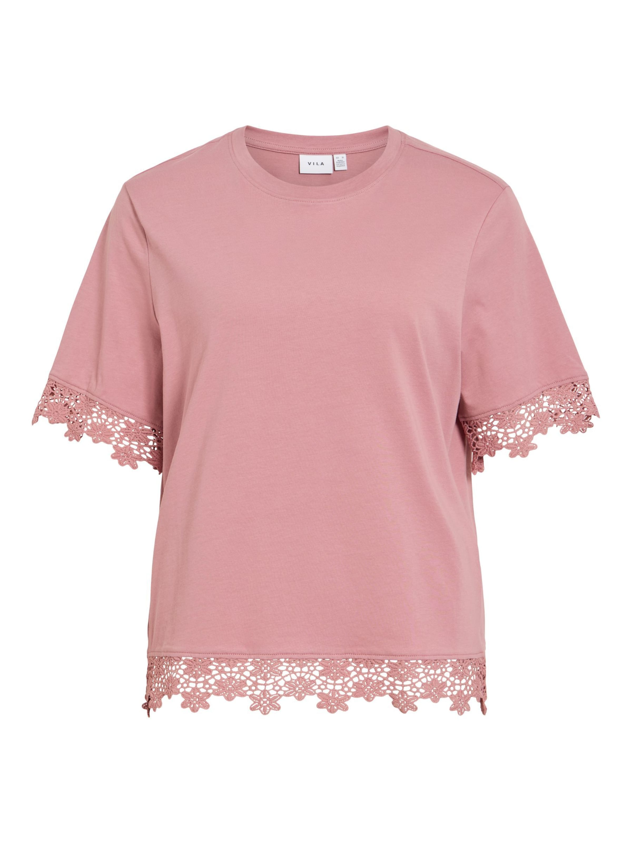 T-shirt 'VIVora' VILA en rose : devant