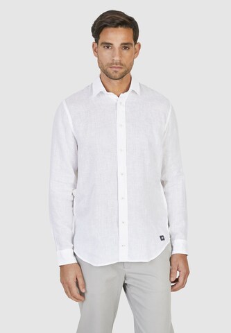 HECHTER PARIS Slim fit Overhemd in Wit: voorkant