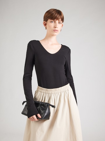 ONLY Shirt Bodysuit 'ONLLIVE LOVE' in Black: front