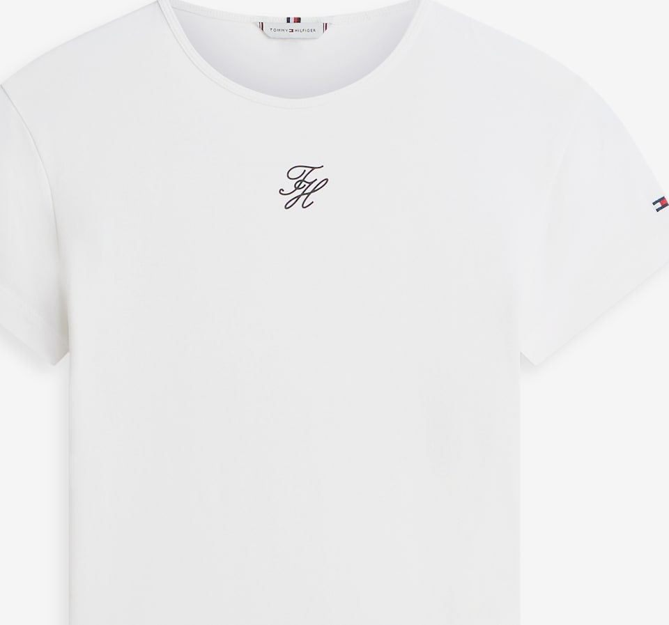 Tricou de la TOMMY HILFIGER pe alb: față