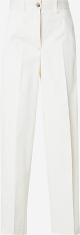 TOMMY HILFIGER Loose fit Trousers with creases in White: front