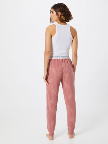 Calvin Klein UnderwearTapered Pidžama hlače - crvena boja