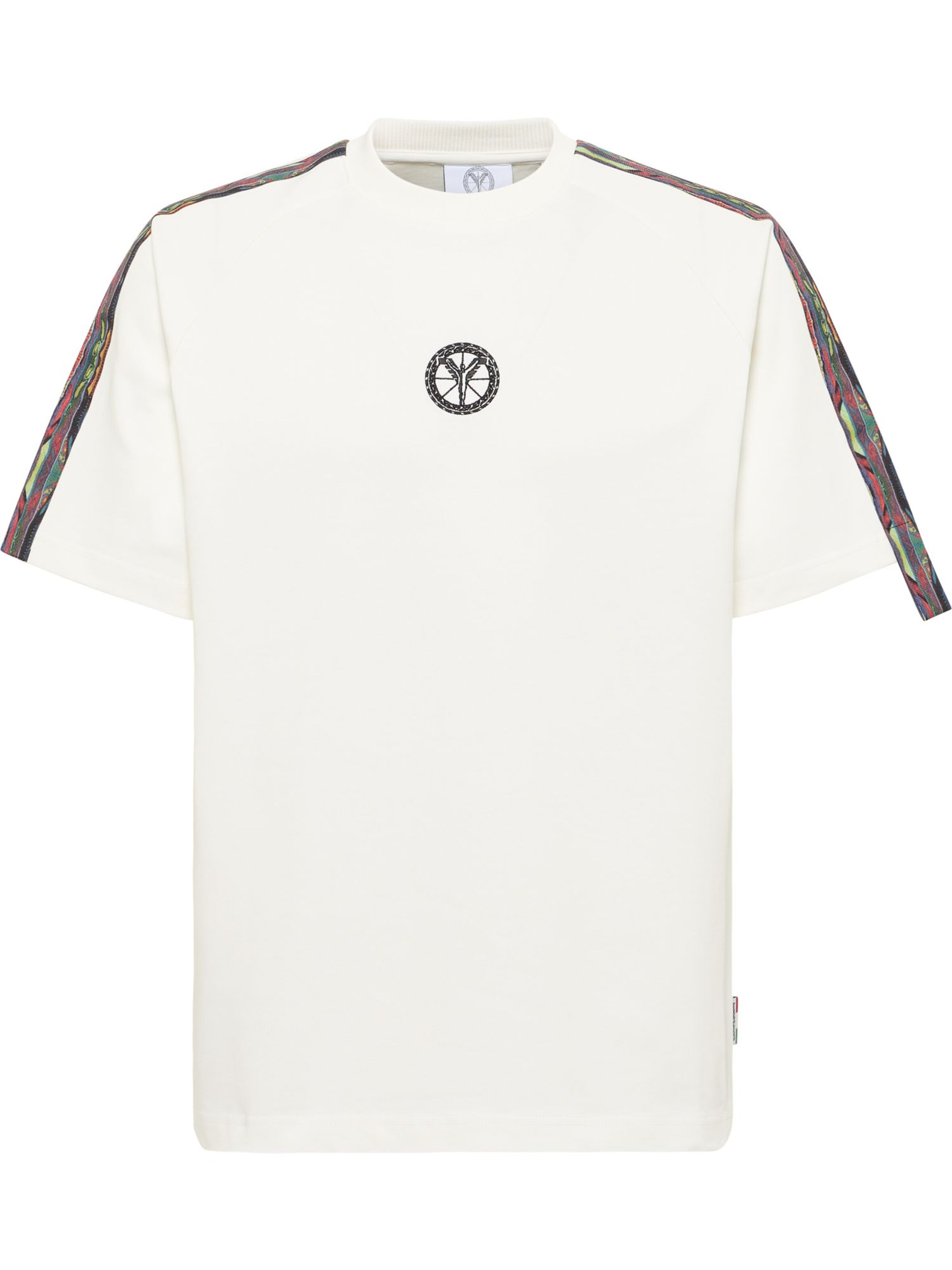 Carlo Colucci T-Shirt 'Evoli' en bleu / rouge / noir / blanc, Vue avec produit