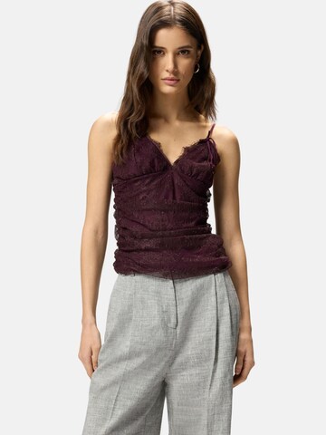 Top 'PINKO FRAGOLA TOP PIZZO LEGGERO TOP' di PINKO in rosso