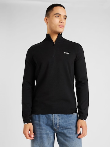 BOSS Sweater 'Ever-X' in Black: front