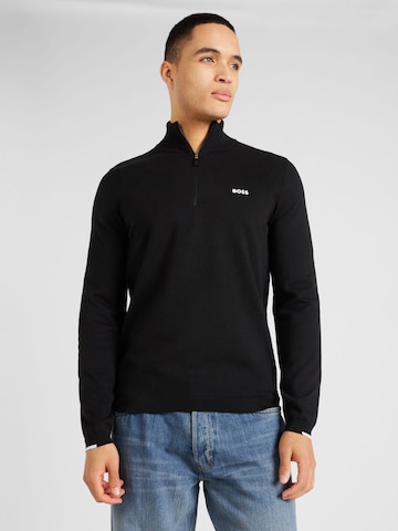 BOSS Green Sweater 'Ever-X' in Black: front