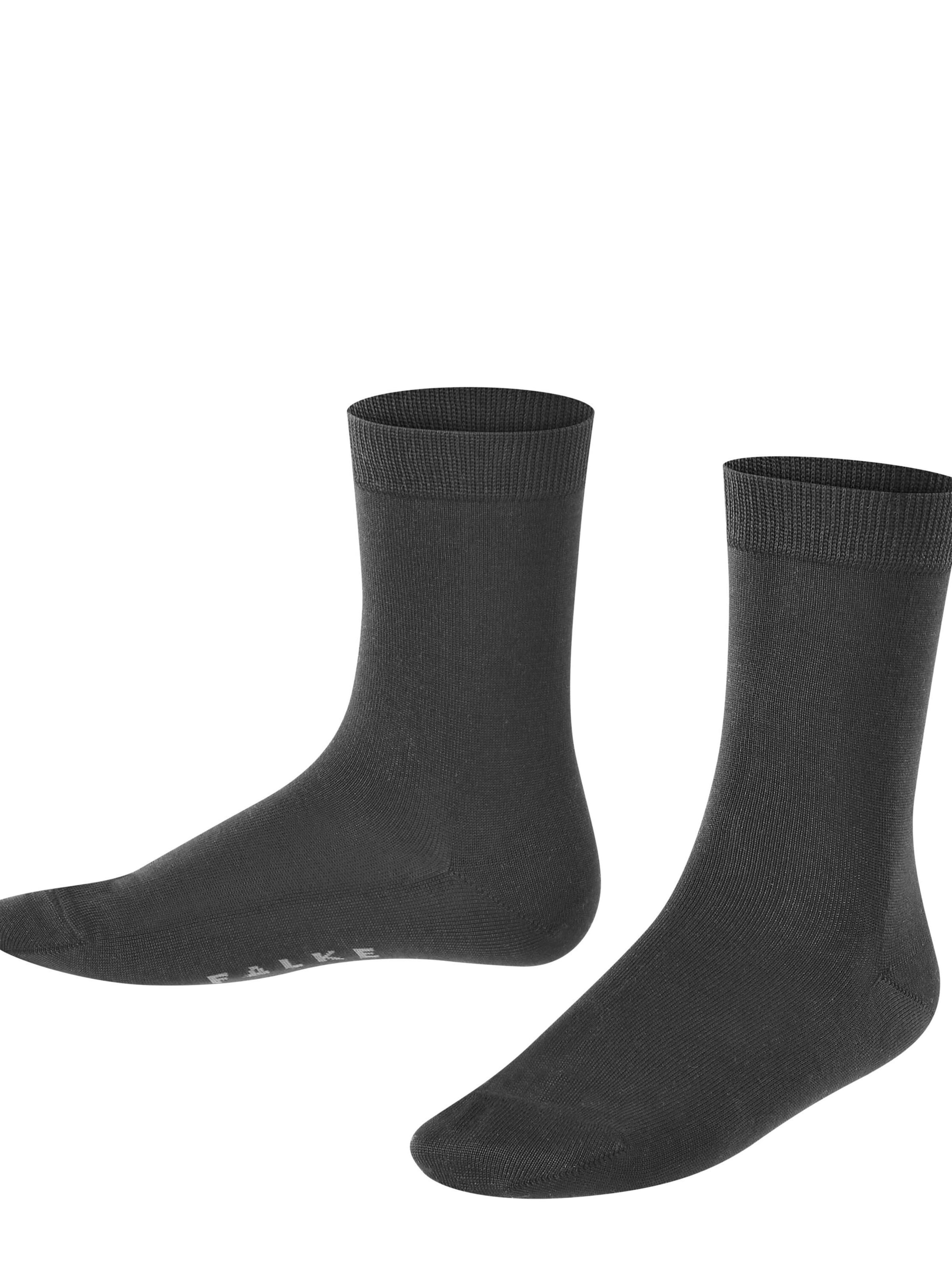 FALKE Socks 'Cotton Finesse' in Black: front