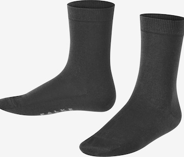 FALKE Socks 'Cotton Finesse' in Black: front