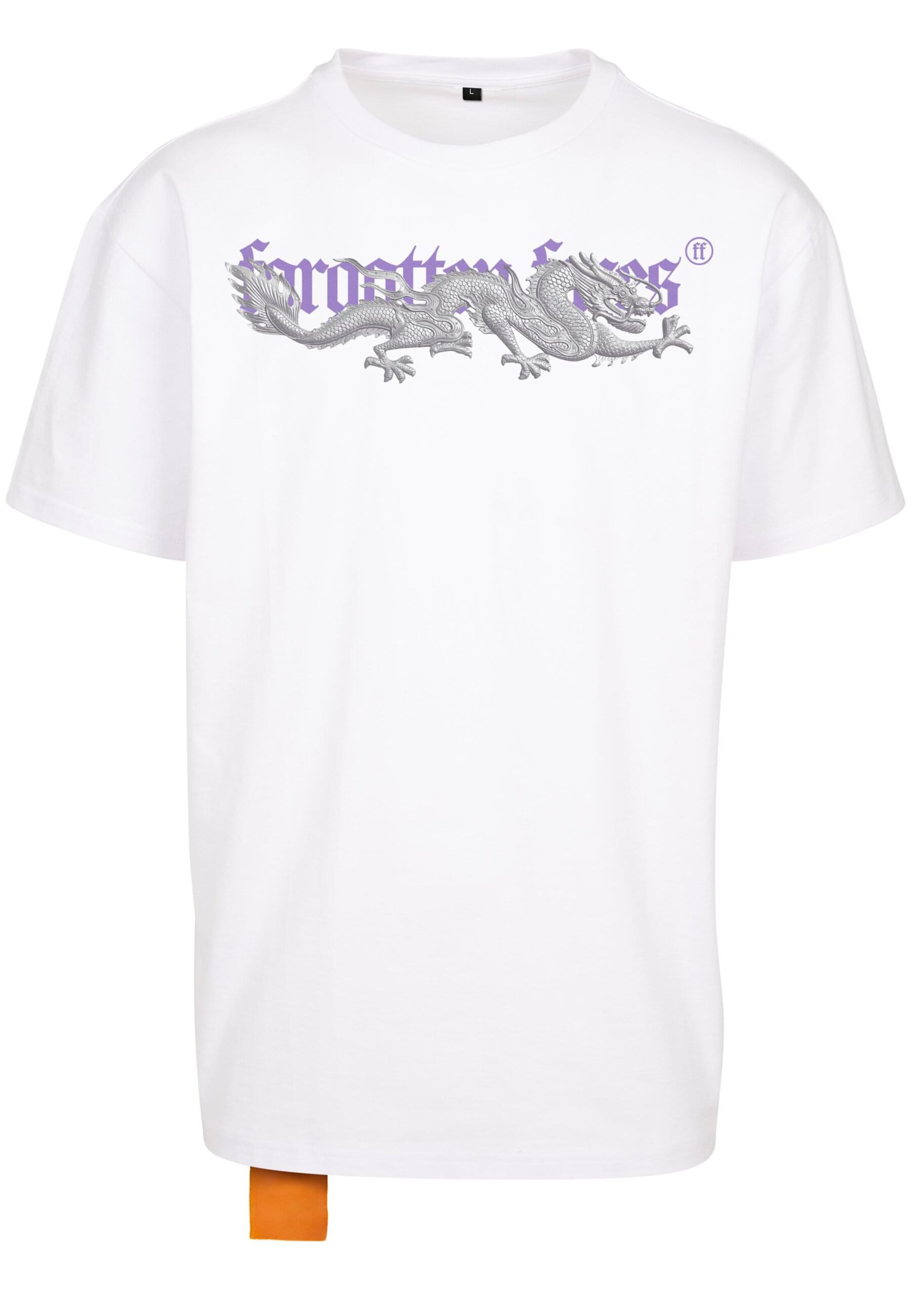 Forgotten Faces Shirt 'Dragon' in White: front