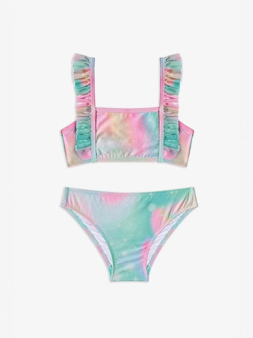 Penti Bandeau Bikini 'PENTI Mädchen Magic Mist Bandeau Bikini-Set mit zartem Blumenmuster' in Gemengde kleuren: voorkant