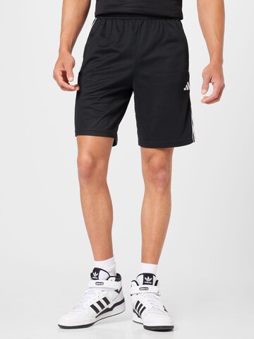 ADIDAS PERFORMANCE Regular Sports trousers 'Train Essentials' in Black: front