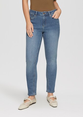 Coupe slim Jean 'Catie' QS en bleu : devant