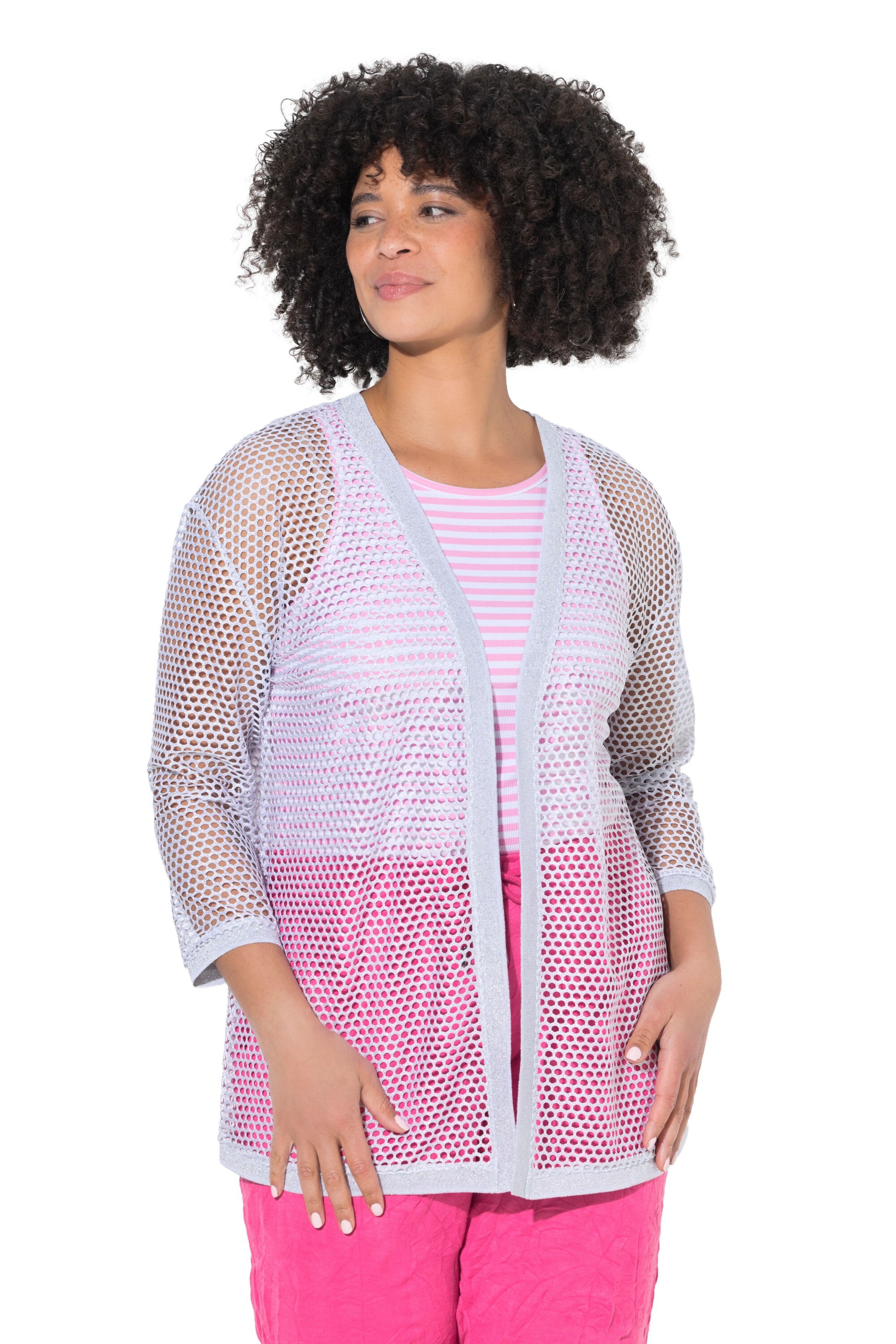 Angel of Style Gebreid vest in Lila: voorkant