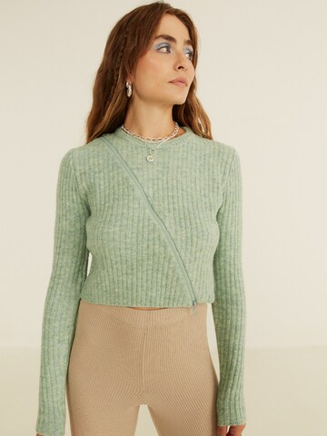 ABOUT YOU x Sofia Tsakiridou Sweater 'Anni' in Green