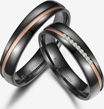 MARRYA Ring 'MARRYA Ehering BT-05 aus Black Titanium' in Grijs: voorkant