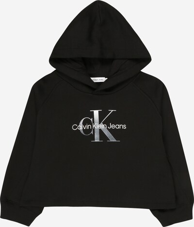 Calvin Klein Jeans Sweatshirt in silbergrau / schwarz / weiß, Produktansicht