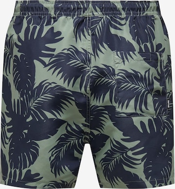 Only & Sons Badeshorts 'Ted' in Grün