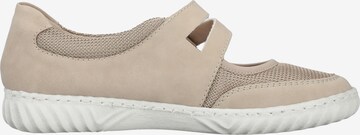 Rieker Ballet Flats with Strap in Beige