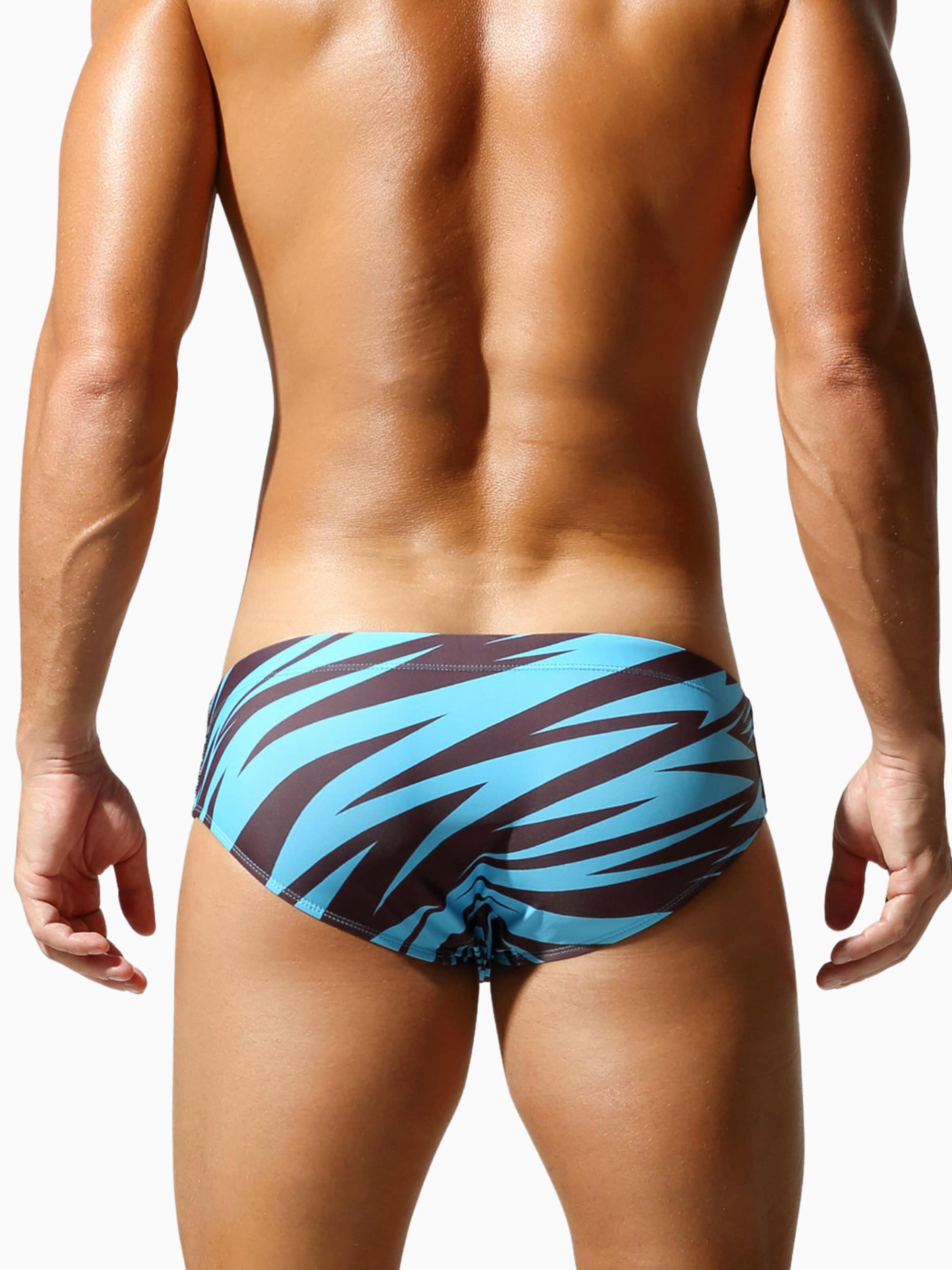 SEOBEAN Athletic Swim Trunks in Blue