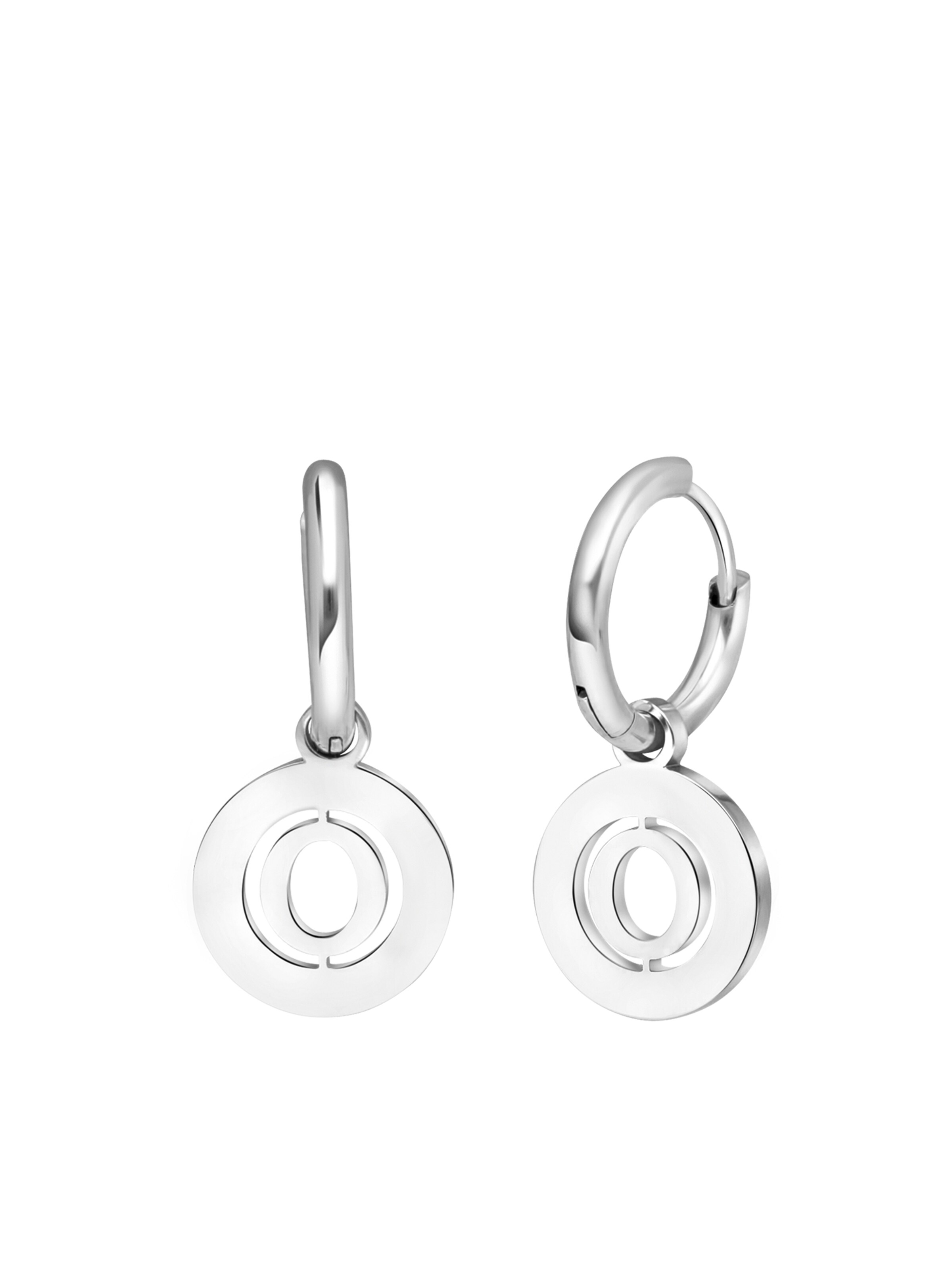 Lucardi Oorbellen in Zilver: voorkant