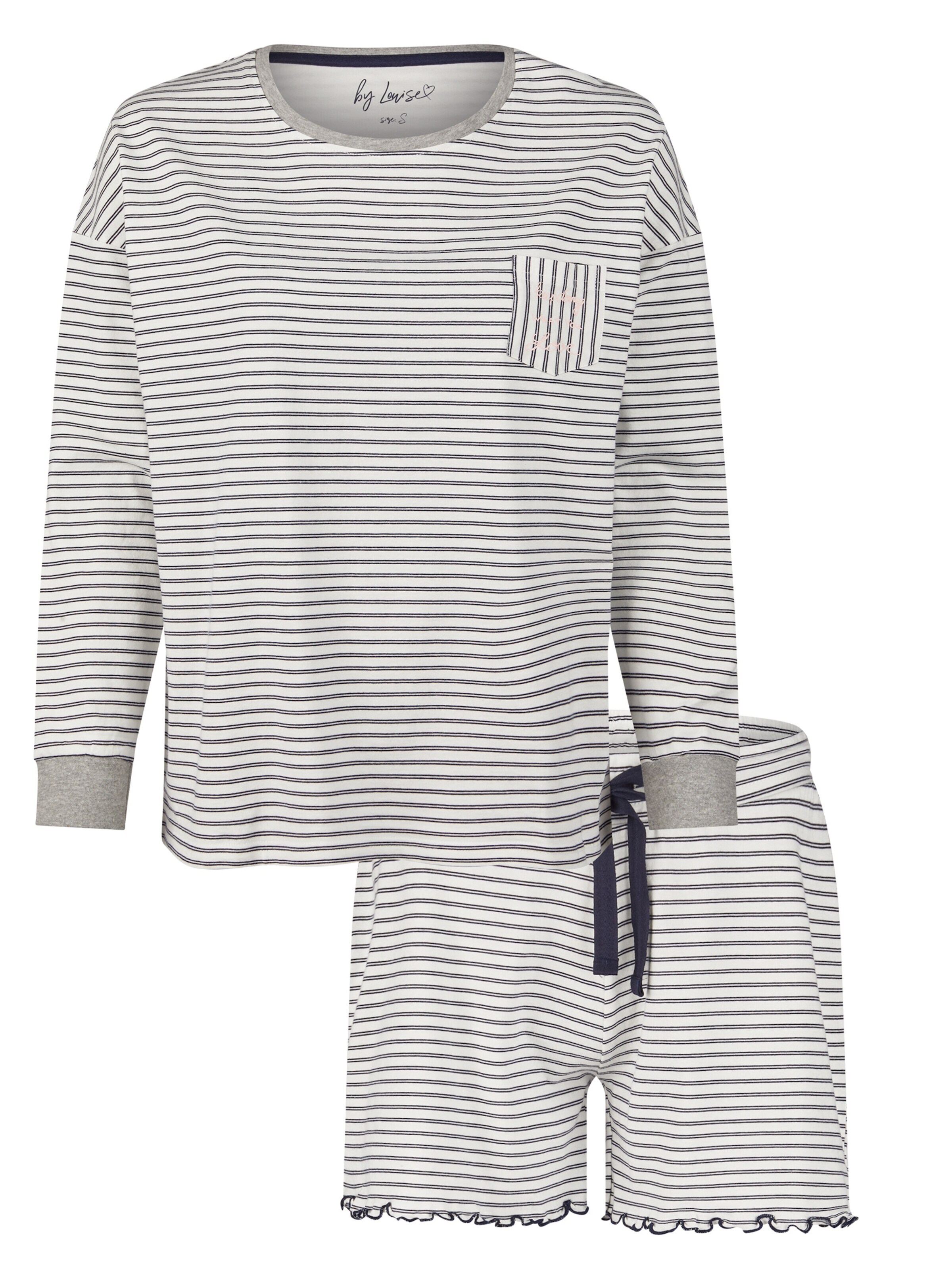 By Louise Pajama in Grey: front