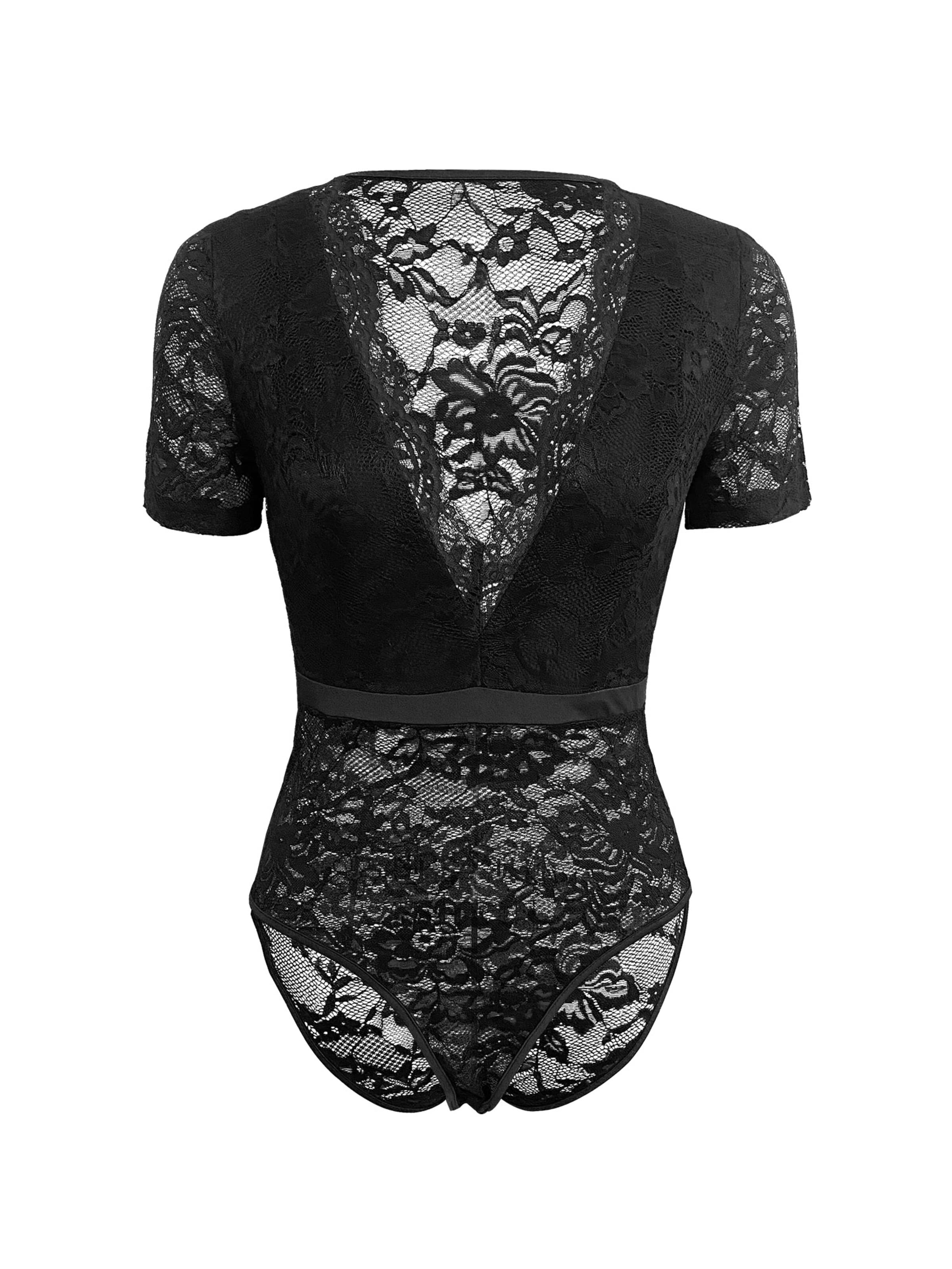 MEETWEE Bodysuit in Black: front