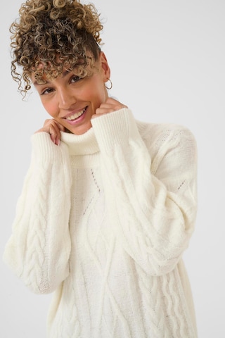 Cream Strikkjole 'Skie' i hvid